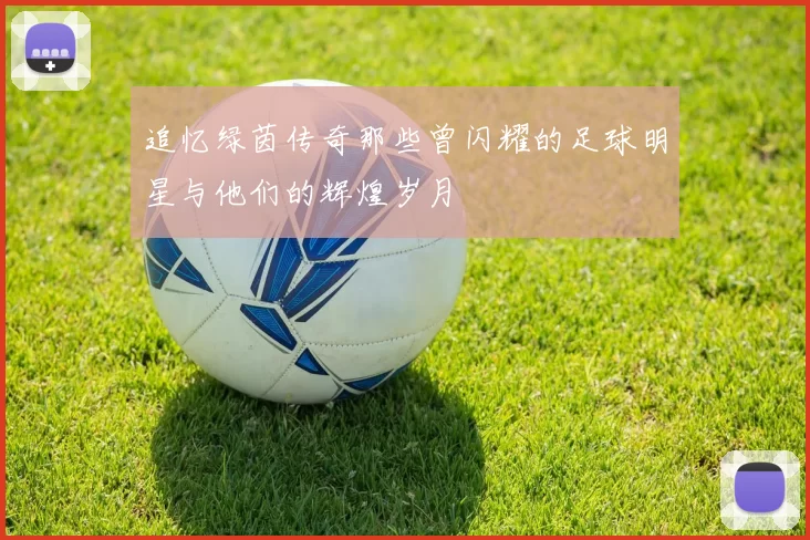 追忆绿茵传奇那些曾闪耀的足球明星与他们的辉煌岁月
